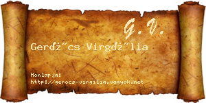 Gerócs Virgília névjegykártya